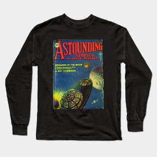 Vintage Retro 1930's Sci FI Comic Book Cover Long Sleeve T-Shirt